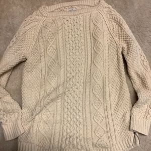 L.L.Bean fisherman style sweater tunic Med